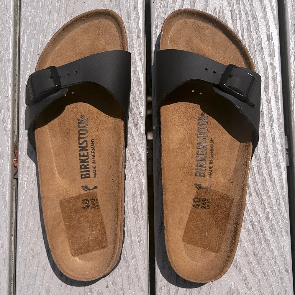 Birkenstock Black Madrid sandal, Size 40/9-9.5